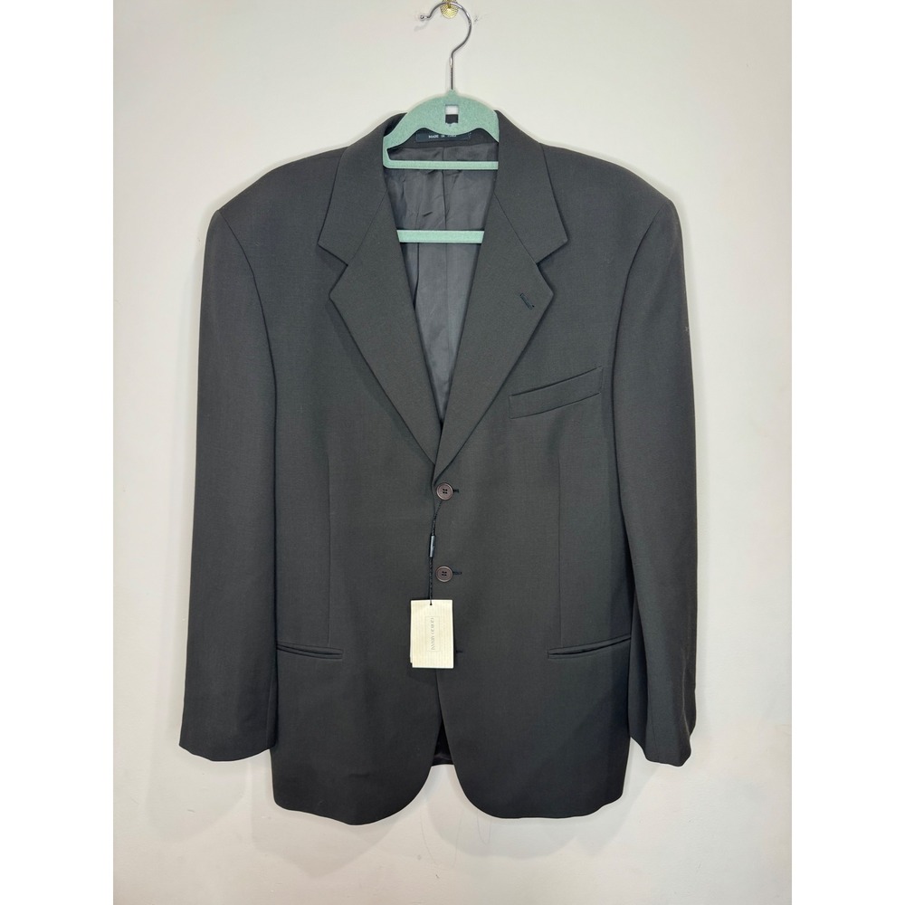 Emporio Armani NWT 100% Wool Chocolate Brown Blazer sz 52 Flaw $945
